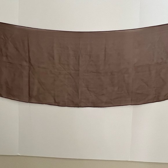 Vintage Brown Glentex Silk Chiffon Scarf - Picture 3 of 4